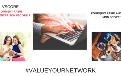 How can you increase your VScore with your audience on ValueYourNetwork?