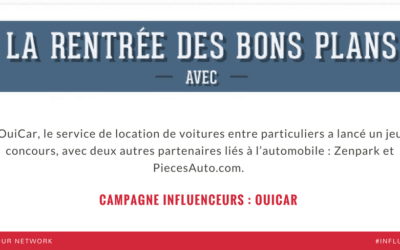 ValueYourNetwork opinion Influencer car campaign: OuiCar
