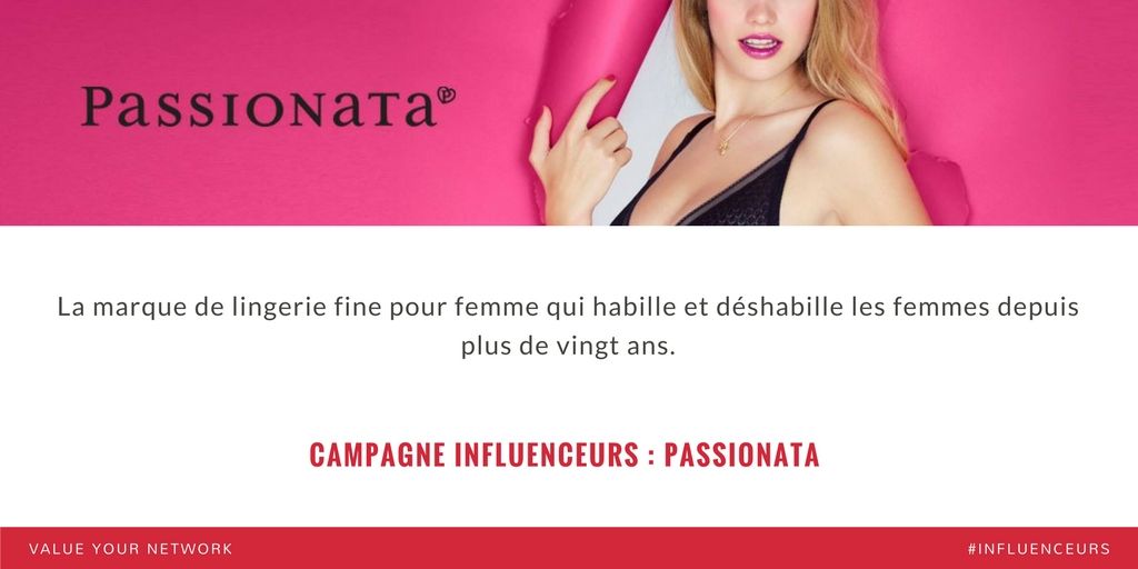 Campagne marketing influenceurs mode : Passionata