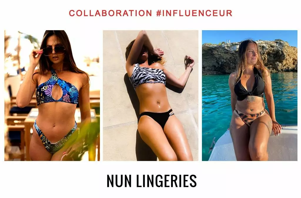 Influencer collaborations and bikini swimwear
