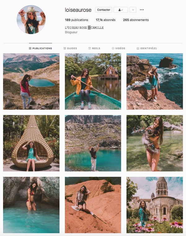 Top 10 influenceurs Voyage instagram loiseaurose