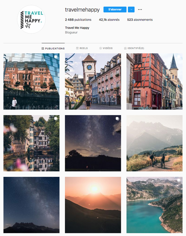 Top 10 influenceurs Voyage instagram travelmehappy