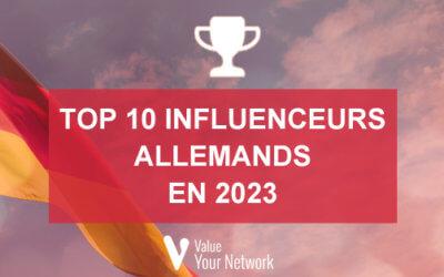 Top 10 influenceurs allemands en 2023