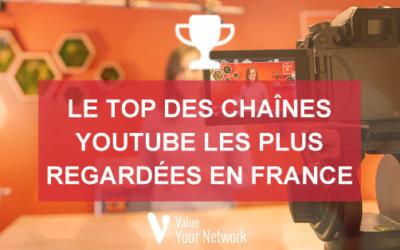Top chaînes YouTube France les plus regardées