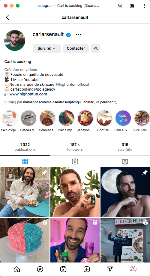 l'influencer alimentare Carl sta cucinando l'influencer alimentare Carl sta cucinando