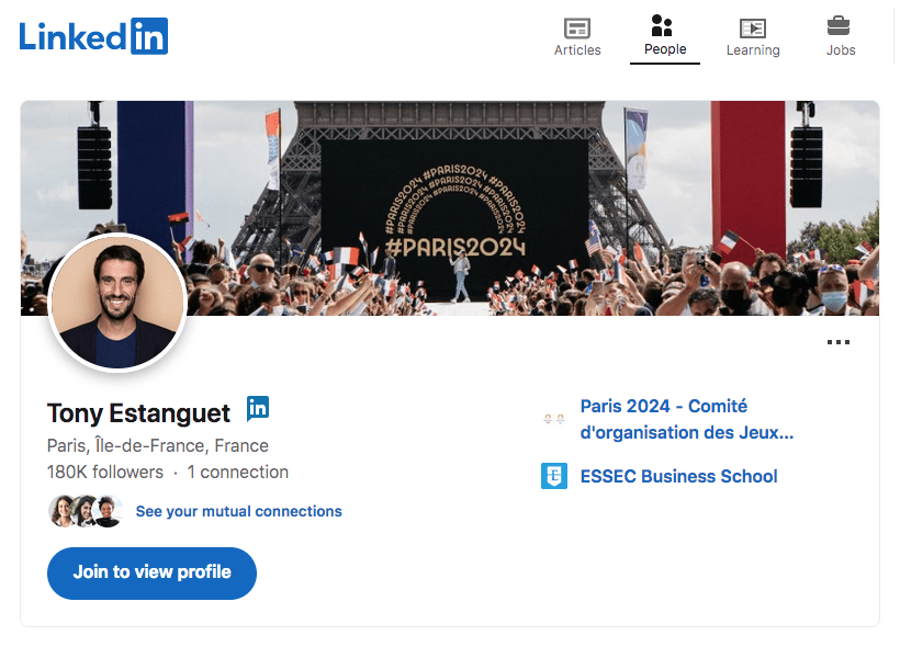 linkedin influencer tony estanguet