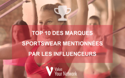 Top 10 des marques sportswear mentionnées par les influenceurs