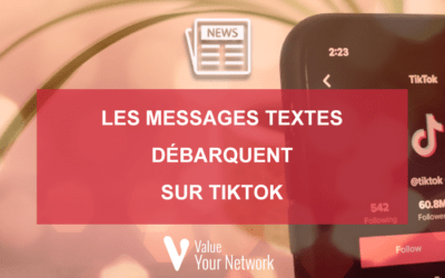 Les messages textes débarquent sur TikTok