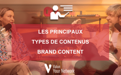 Les principaux types de contenus Brand Content