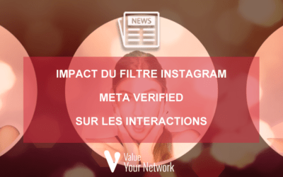 Impact du filtre instagram Meta Verified sur les interactions